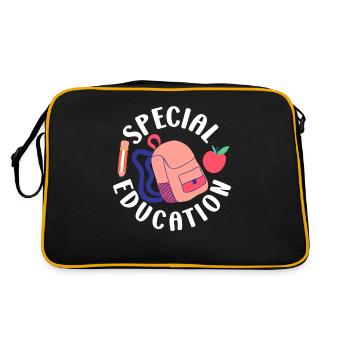 Special Education Teacher Profession Special Education - Retro Bag - black/gold - Back