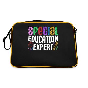 Expert in Special Education Teachers Special Education - Retro Bag - black/gold - Back