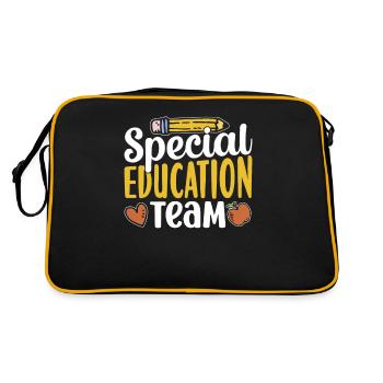 Special Education Team Teacher Profession Special Education - Retro Bag - black/gold - Back