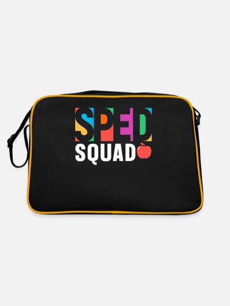 Special Education Team Teachers Special Education Profession - Retro Bag - black/gold - Back
