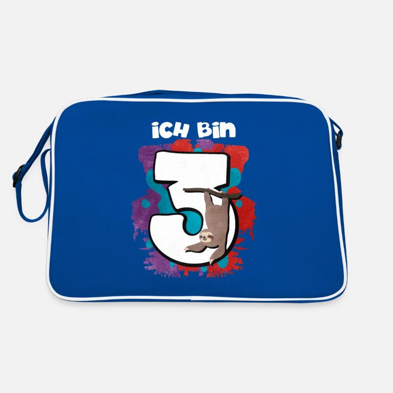 Ich Bin 3 Faultier Retro Tasche