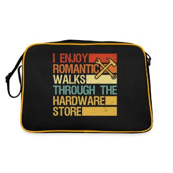 I Enjoy Romantic Walks Through The Hardware Store - Sac Retro - noir/or - Dos
