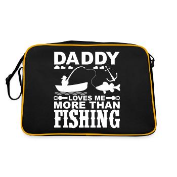 Daddy Loves Me More Than Fishing 1 - Daddy Loves Me - Retro Bag - black/gold - Back