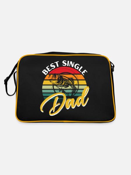 Best single father -. - Retro Bag - black/gold - Back
