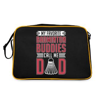 Badminton My Favorite Badminton Buddies Net Shot - Retro Bag - black/gold - Back