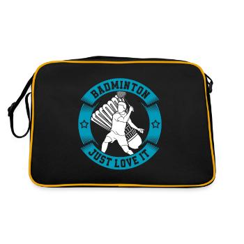 Badminton Just Love It Shuttlecock Racquet Sport - Retro Bag - black/gold - Back
