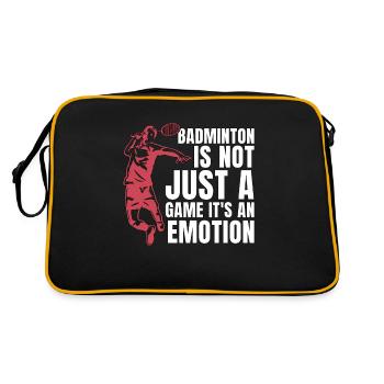 Badminton Is Not Just A Game Racquet Sport Player - Retro Bag - black/gold - Back
