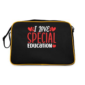 I Love Special Education Teachers Special Education - Retro Bag - black/gold - Back