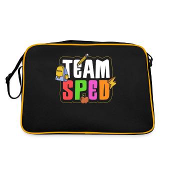 Team Special Education Teacher Profession Special Education - Retro Bag - black/gold - Back
