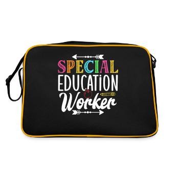 Special Education Workers Special Education Teachers - Retro Bag - black/gold - Back