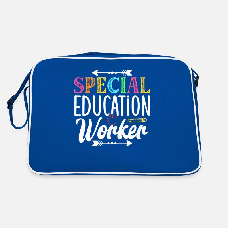 Sonderpädagogik Arbeiter Sonderpädagoge Lehrer Retro Tasche