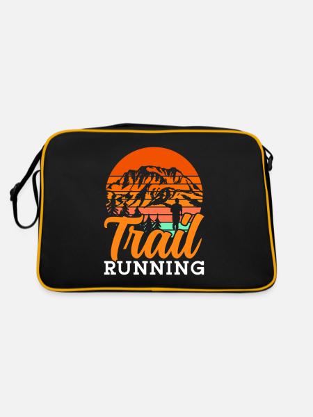 Course en sentier Coureur de trail - Sac Retro - noir/or - Dos