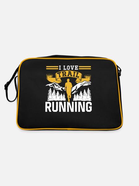 I Love Trail Running Racing Runner Trail Running - Retro Bag - black/gold - Back