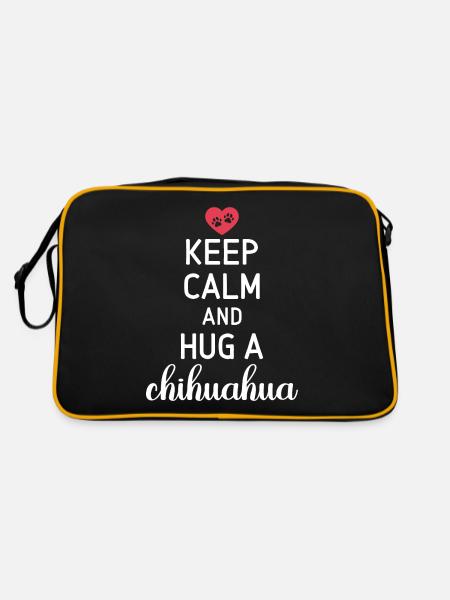 Chihuahua Cadeaux Chihuahua Propriétaire - Sac Retro - noir/or - Dos