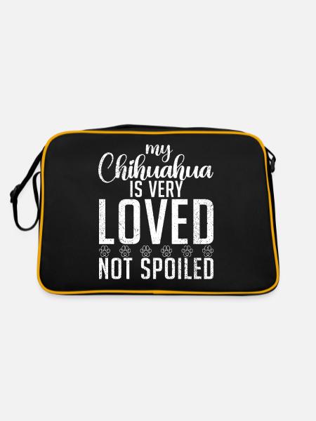 Chihuahua Cadeaux Chihuahua Propriétaire - Sac Retro - noir/or - Dos