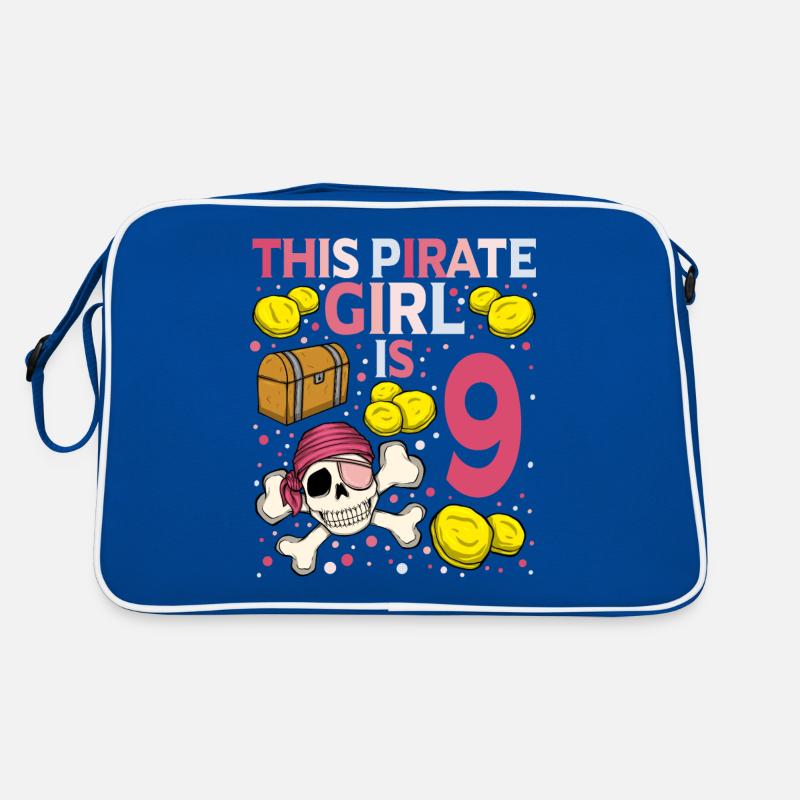 Squelette Ce pirate est le 9ème anniversaire du pirate Sac Retro