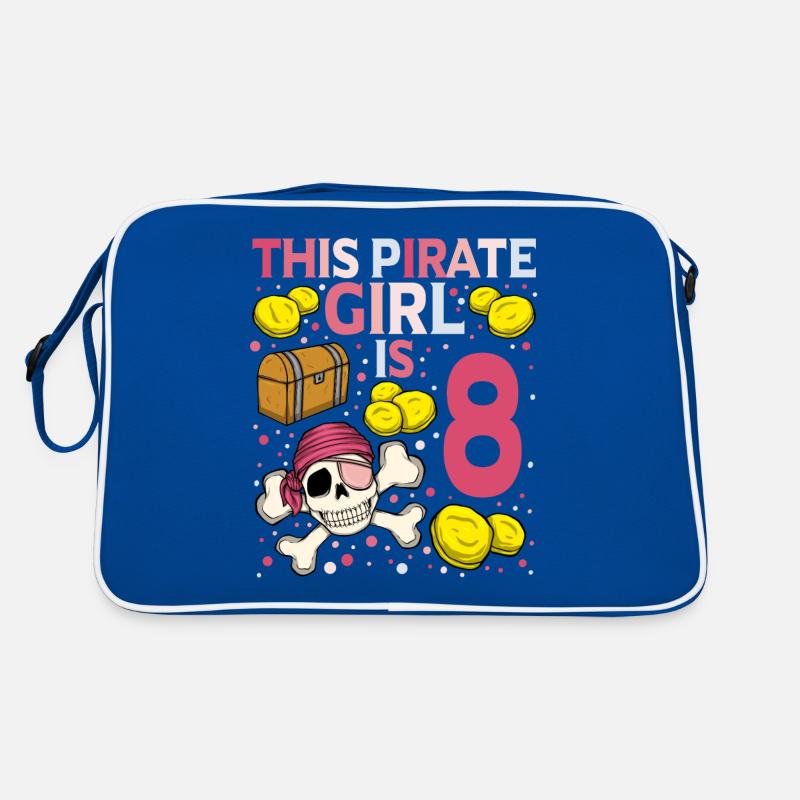 Squelette Ce pirate est 8ème anniversaire de pirate Sac Retro