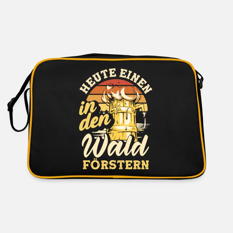 Heute einen in den Wald Förstern Biertrinker & Retro Tasche