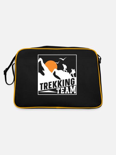 Trekking Team Hike Hiking Hikers - Sac Retro - noir/or - Dos