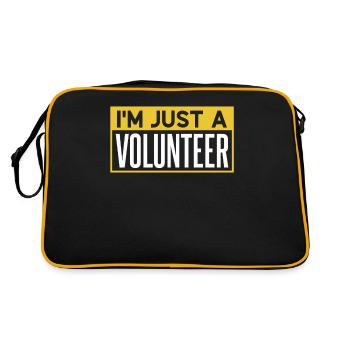 I am only a voluntary volunteer - Retro Bag - black/gold - Back