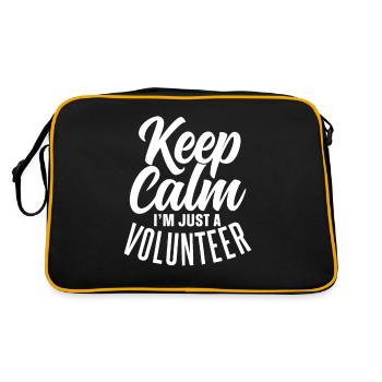 Keep calm I am only a voluntary profession - Retro Bag - black/gold - Back