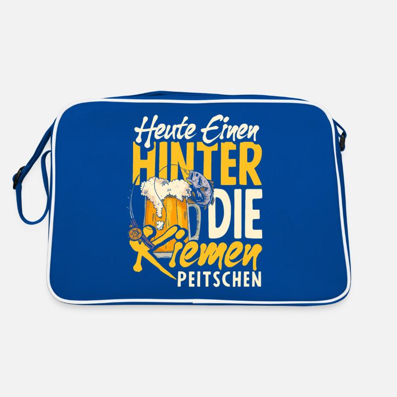 Heute einen hinter die Kiemen peitschen Bier Retro Tasche