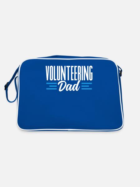 Père bénévole Volontaire Profession bénévole - Sac Retro - bleu/blanc - Dos