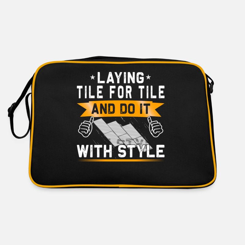 Bodenbelagsbau Teppichverleger Retro Tasche
