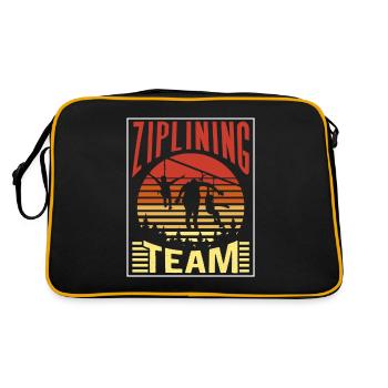 Équipe de tyrolienne Tyrolienne Dictons sportifs de tyrolienne - Sac Retro - noir/or - Dos