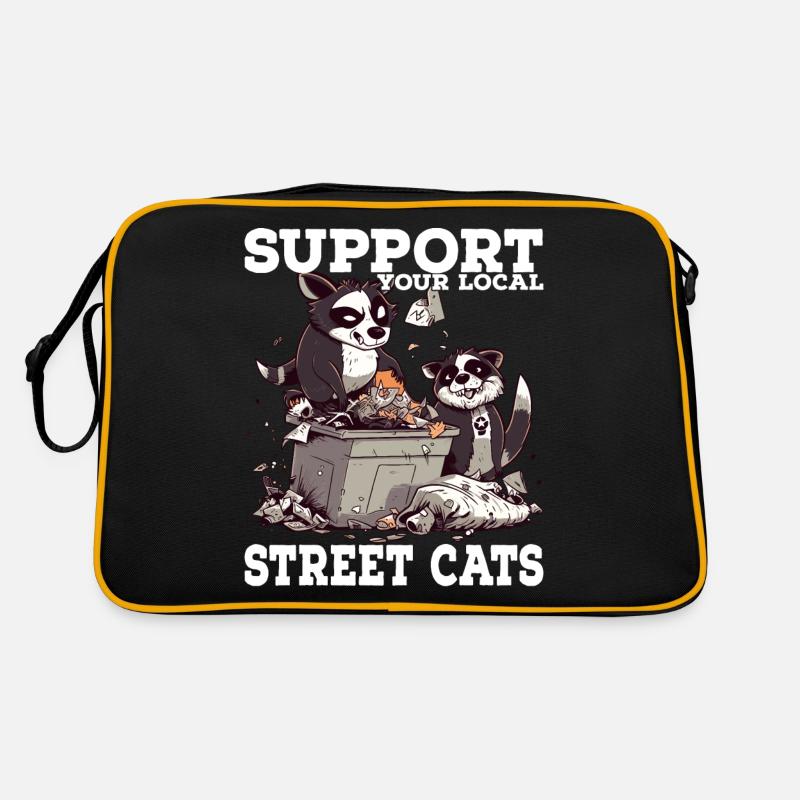 Soutenez votre chat de rue local Opossum de raton laveur Sac Retro