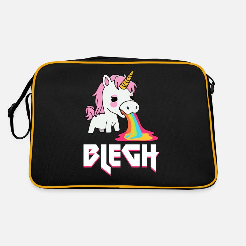 Blegh Heavy Metal Metalcore Einhorn Retro Tasche