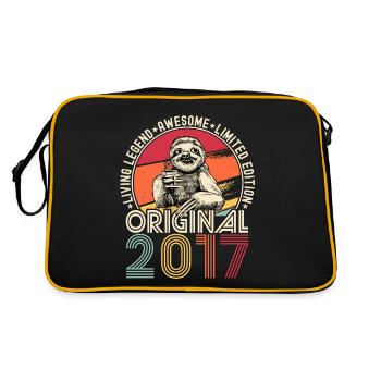 2017 Anniversaire vintage vintage paresseux cadeau - Sac Retro - noir/or - Dos