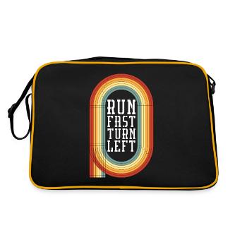 Track And Field Run Fast Turn Left Retro Sprinting - Retro Bag - black/gold - Back