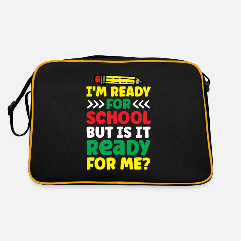 Am ready for school she is ready for me Retro Bag