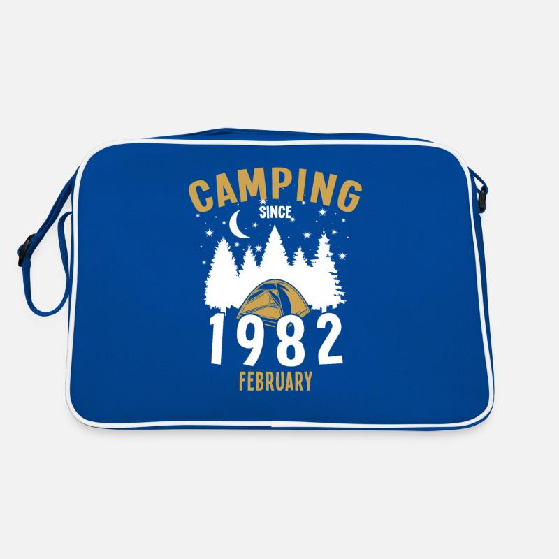 Birthday: Camping since February 1982 Camping Retro Bag
