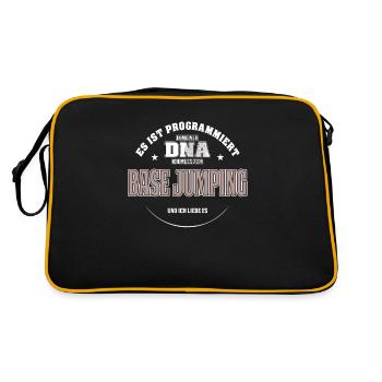 Es ist in meiner DNA ich muss zum BASE JUMPING - Retro Tasche - Schwarz/Gold - Hinten