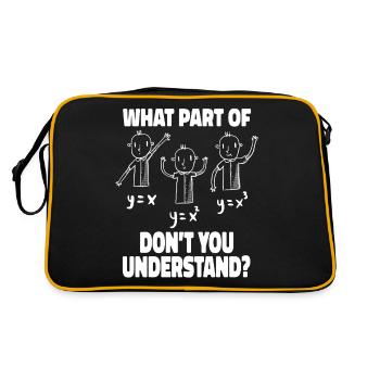 Funny Math Quadratic Equation Slope Intercept Form - Retro Bag - black/gold - Back
