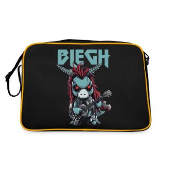 Blegh Heavy Metal Metalcore Einhorn - Retro Tasche - Schwarz/Gold - Hinten