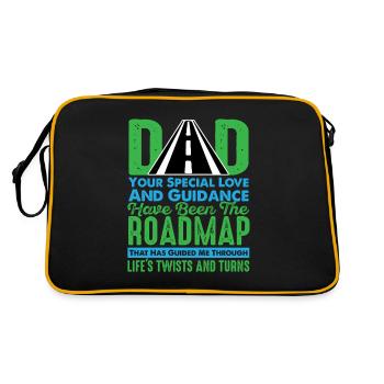 Fête des pères papa amour spécial leadership papa papa - Sac Retro - noir/or - Dos