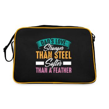 Fête des pères Papa Love Stronger Papa Papa Père Graphique - Sac Retro - noir/or - Dos