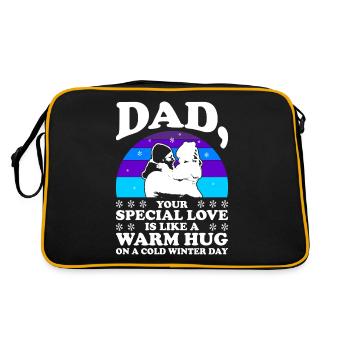 Papa Spécial Câlin Chaleureux Fête des Pères Papa Papa Amour - Sac Retro - noir/or - Dos