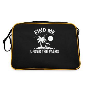 Trouvez-moi sous les vacances Palms Tree - Sac Retro - noir/or - Dos