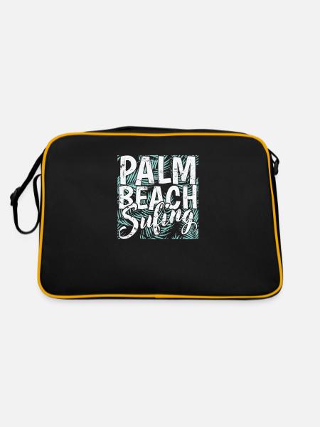 Palm Beach Surfing Tree Environnement de vacances - Sac Retro - noir/or - Dos
