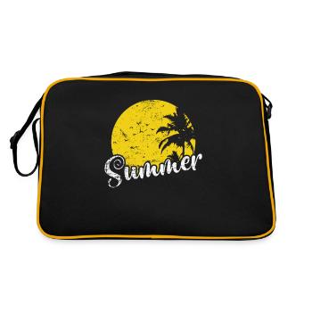 Plage de vacances Summer Palm Tree - Sac Retro - noir/or - Dos