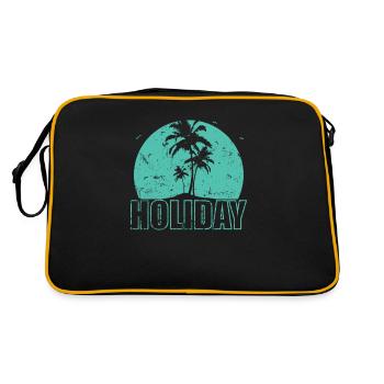Vacances Palmiers et Plage Arbre Vacances - Sac Retro - noir/or - Dos