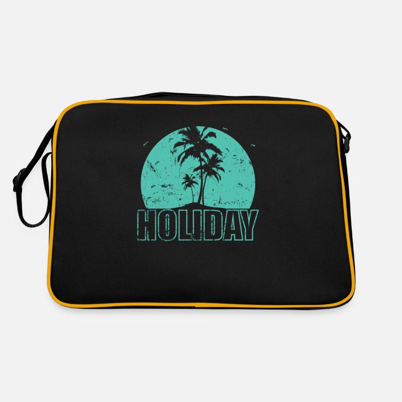 Holiday Palms and Beach Tree Holidays Retro Bag