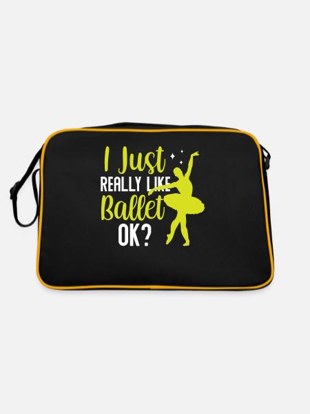 J’aime beaucoup le ballet danseuse ballerine - Sac Retro - noir/or - Dos