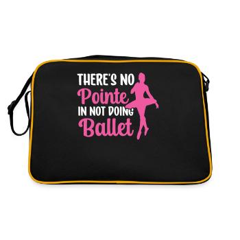Qui ne fait pas de ballet n’a pas de punchline ballerine - Sac Retro - noir/or - Dos