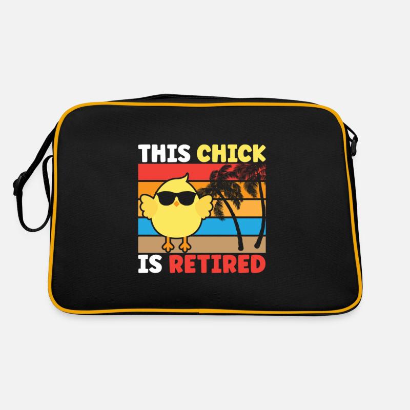 Retired Chick 2023 Ruhestand Party Leben Männer Retro Tasche