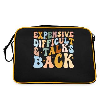 Expensive Difficult And Talks Back - Retro Bag - black/gold - Back